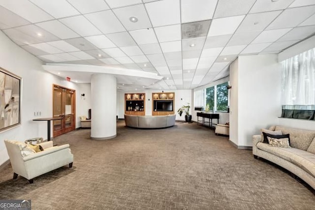 3338 Peachtree Rd NE Unit 508, Atlanta, GA 30326 - carpeted living area with recessed lighting