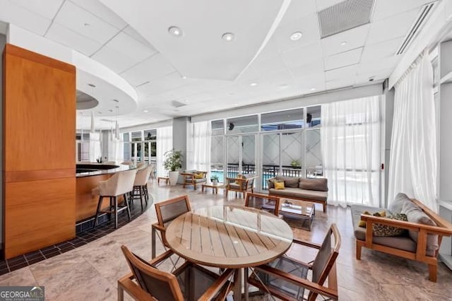 3338 Peachtree Rd NE Unit 508, Atlanta, GA 30326 - dining room featuring expansive windows