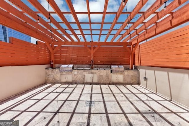 3338 Peachtree Rd NE Unit 508, Atlanta, GA 30326 - view of patio featuring a pergola