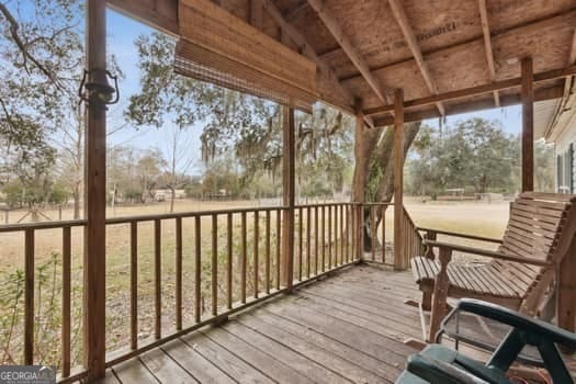 4369 River Rd, Folkston, GA 31537 - view of wooden terrace