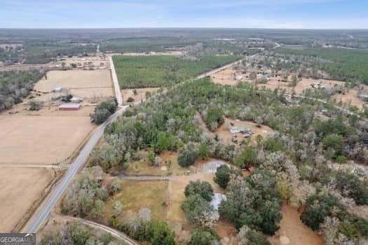 4369 River Rd, Folkston, GA 31537 - aerial view of property and surrounding area with rural landscape