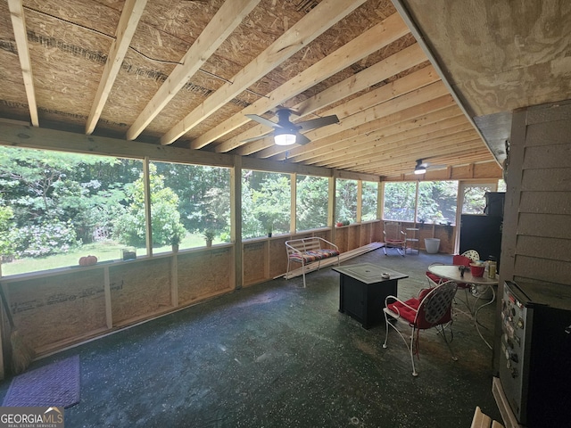 212 Hunting Ct, Jonesboro, GA 30236 - sunroom with a ceiling fan