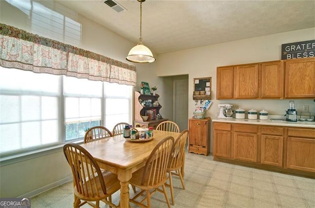 809 Longbranch Ln, Douglasville, GA 30134 - dining room featuring baseboards, a textured ceiling, and light flooring