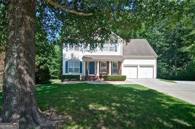 809 Longbranch Ln, Douglasville, GA 30134 - view of front of property with an attached garage, driveway, and a front yard