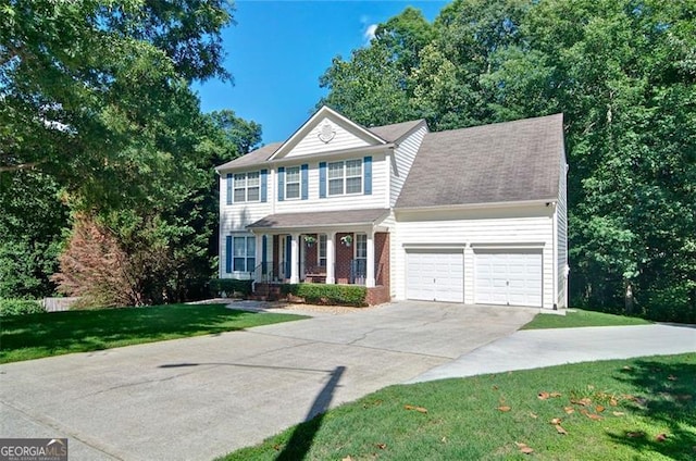 809 Longbranch Ln, Douglasville, GA 30134 - view of front of home featuring an attached garage, concrete driveway, and a front yard