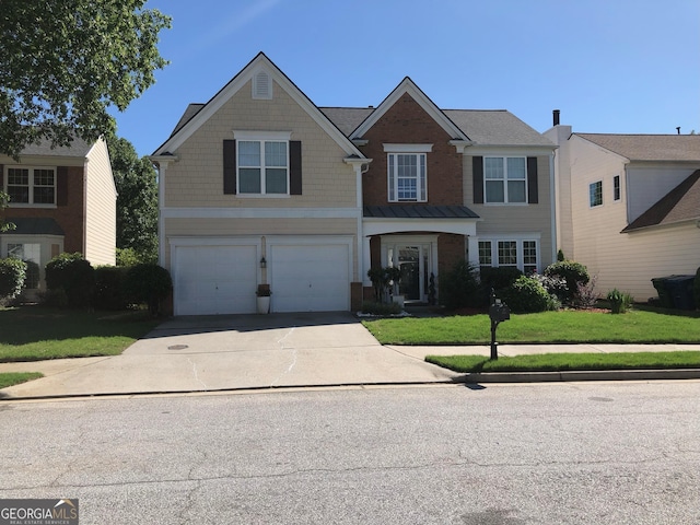3692 Ramsey Cir, Atlanta, GA 30331 - traditional-style home with concrete driveway, a front lawn, and a garage