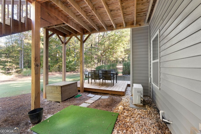 1412 Short Ct, Mcdonough, GA 30252 - wooden terrace with a cooling unit