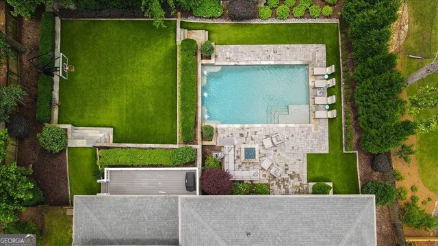 4048 Navajo Trl NE, Brookhaven, GA 30319 - bird's eye view of a pool
