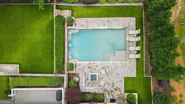 4048 Navajo Trl NE, Brookhaven, GA 30319 - bird's eye view of a pool area
