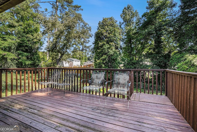 992 Brian Ln, Forest Park, GA 30297 - view of wooden deck