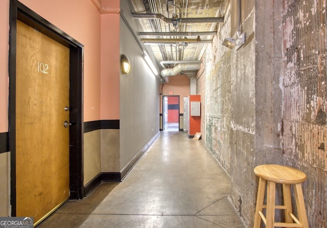 505 Whitehall St SW Unit 102, Atlanta, GA 30303 - corridor with finished concrete floors and baseboards