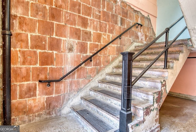 505 Whitehall St SW Unit 102, Atlanta, GA 30303 - staircase featuring concrete floors