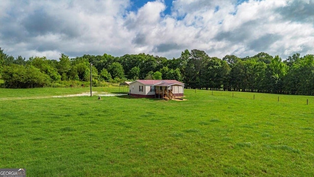 3350 Waggoners Grove Church Rd, Colbert, GA 30628 - view of green lawn with a wooded view and a view of rural / pastoral area