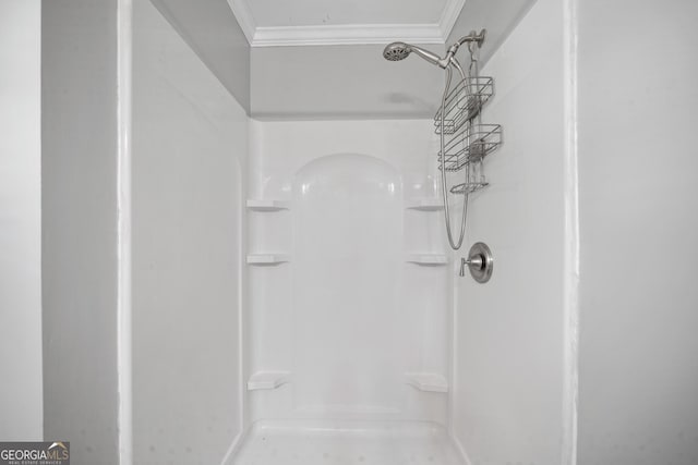2933 King Alfred Dr, Macon, GA 31204 - bathroom view of crown molding and a shower