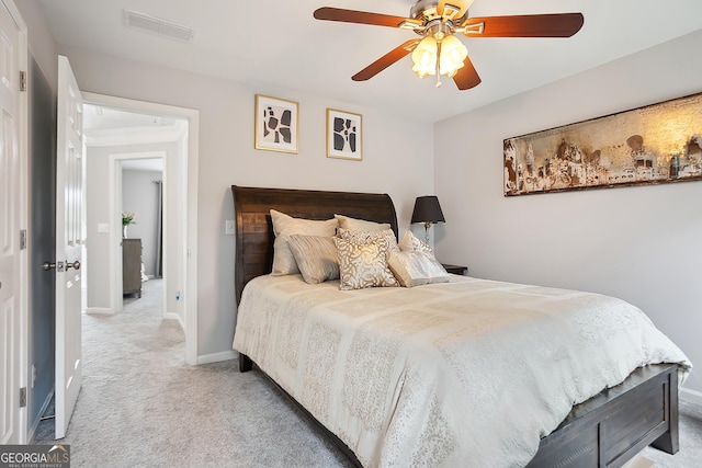 960 Pebblestone Ct, Alpharetta, GA 30009 - carpeted bedroom with baseboards and a ceiling fan
