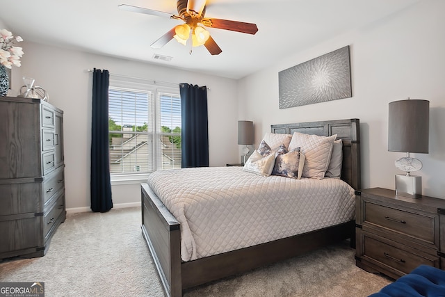 960 Pebblestone Ct, Alpharetta, GA 30009 - bedroom featuring light carpet, ceiling fan, and baseboards