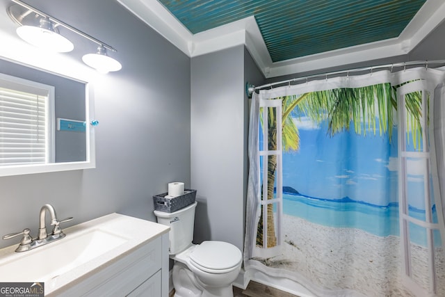102 Fern Way, Thomaston, GA 30286 - bathroom with vanity, toilet, and a shower with curtain