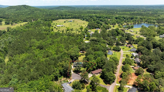 102 Fern Way, Thomaston, GA 30286 - view of property location with a heavily wooded area, a nearby body of water, and property parcel outlined