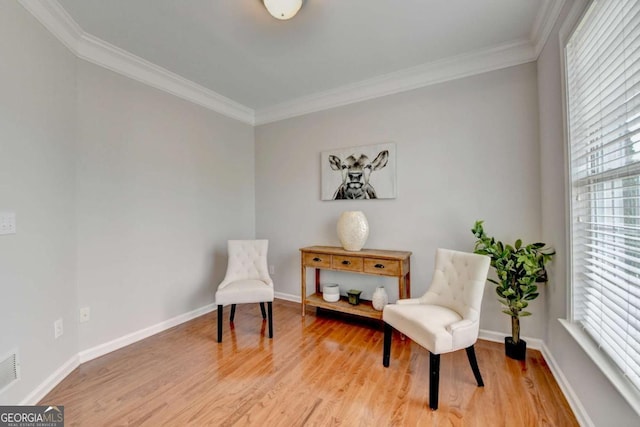 475 Bayswater Way, Suwanee, GA 30024 - living area with plenty of natural light, crown molding, and light wood-style floors