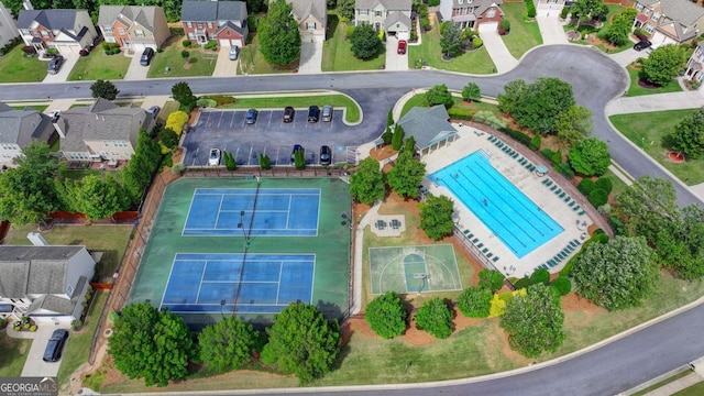 475 Bayswater Way, Suwanee, GA 30024 - aerial view of property and surrounding area featuring nearby suburban area