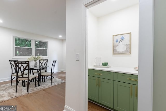 398 Baker Cir NW, Atlanta, GA 30318 - dining space with wood finished floors, baseboards, and recessed lighting