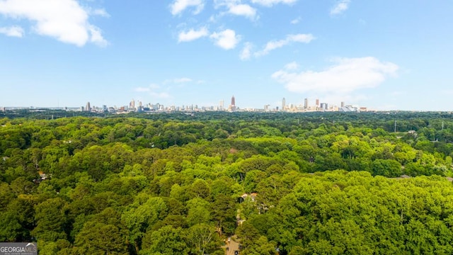 398 Baker Cir NW, Atlanta, GA 30318 - aerial view of a heavily wooded area and skyline