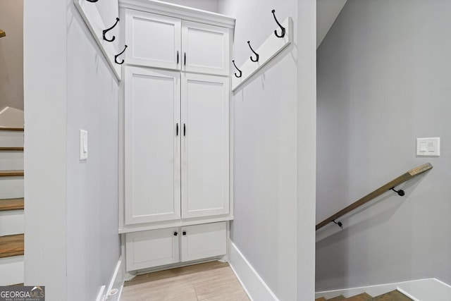 2804 Skyland Dr NE, Brookhaven, GA 30341 - mudroom featuring light wood-type flooring and baseboards