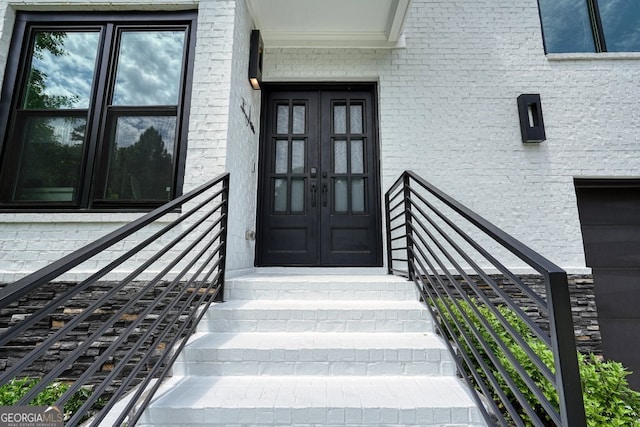 2804 Skyland Dr NE, Brookhaven, GA 30341 - entrance to property with french doors and brick siding