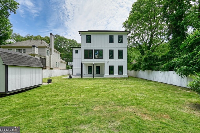 2804 Skyland Dr NE, Brookhaven, GA 30341 - back of property featuring board and batten siding