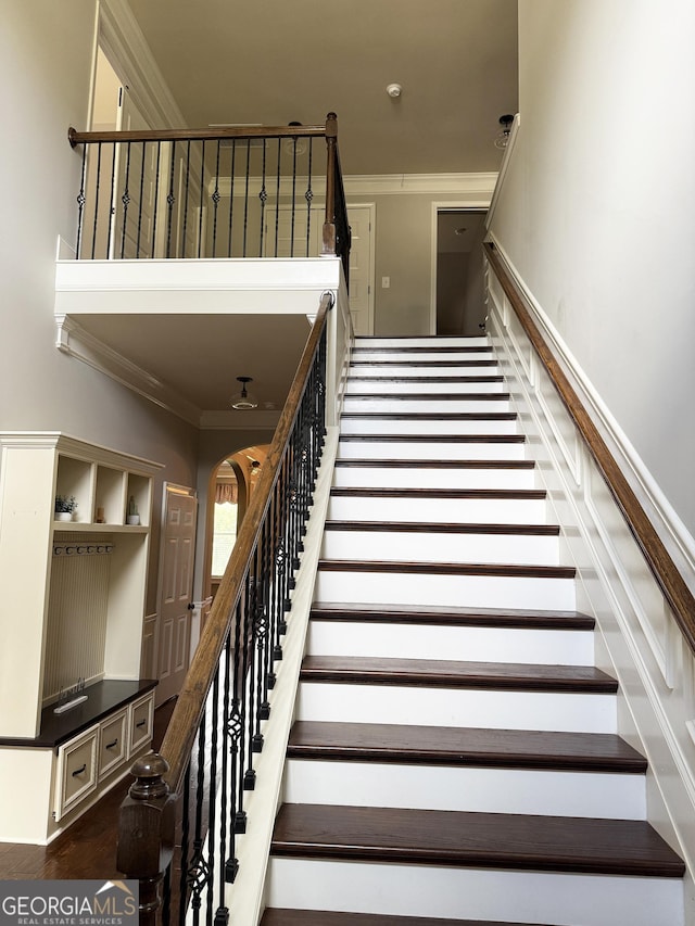 1869 Schofield Dr, Hampton, GA 30228 - stairs with ornamental molding
