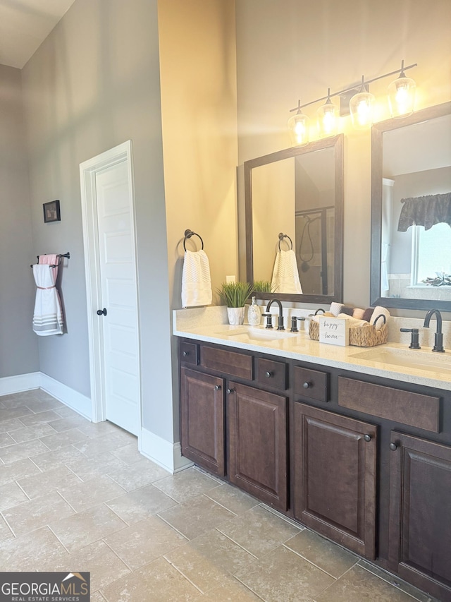 1869 Schofield Dr, Hampton, GA 30228 - full bath with double vanity and stone finish flooring