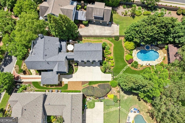 3903 Hazelhurst Dr, Marietta, GA 30066 - bird's eye view of a pool