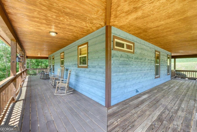 602 Mill Ridge Rd, Hiawassee, GA 30546 - view of wooden porch