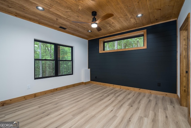 221 Goldmine Rd, Morganton, GA 30560 - spare room with wood ceiling, plenty of natural light, wood finished floors, wood walls, and baseboards