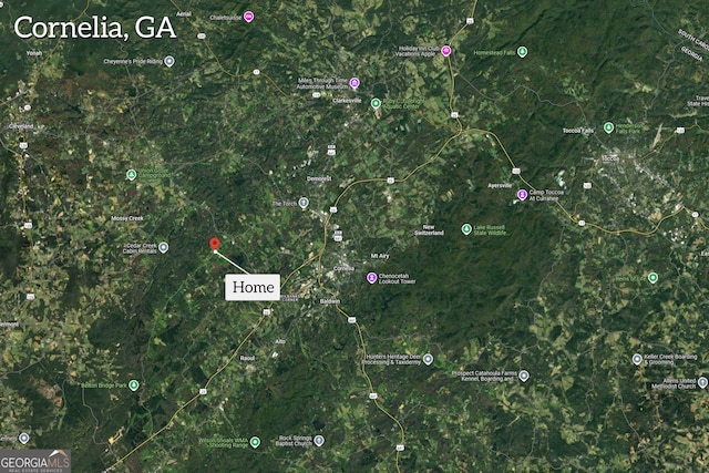 3085 Pea Ridge Rd, Cornelia, GA 30531 - aerial map of property and surrounding area