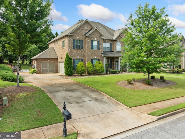 132 Shellbark Dr, Mcdonough, GA 30252 - view of front facade featuring brick siding, concrete driveway, and a garage