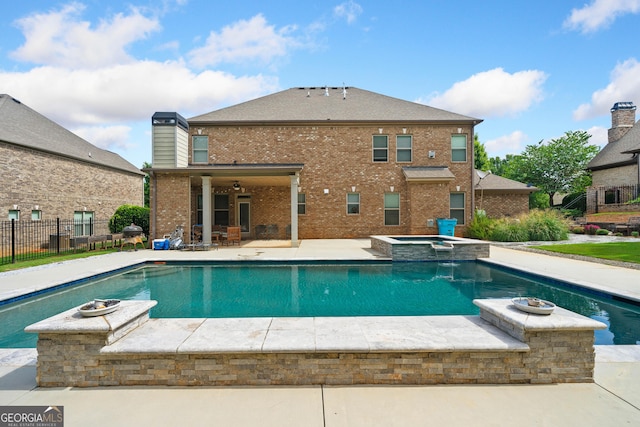 132 Shellbark Dr, Mcdonough, GA 30252 - view of pool featuring a patio, a pool with connected hot tub, and grilling area