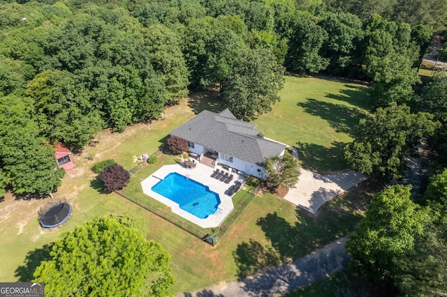 520 Campbell Rd, Cedartown, GA 30125 - bird's eye view of a pool and a forest