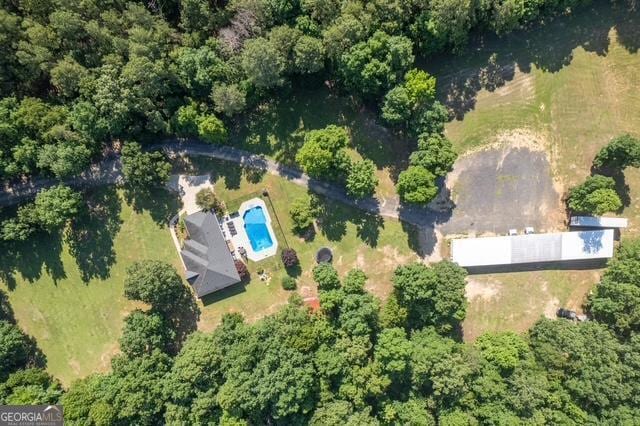 520 Campbell Rd, Cedartown, GA 30125 - aerial overview of property's location with a pool area