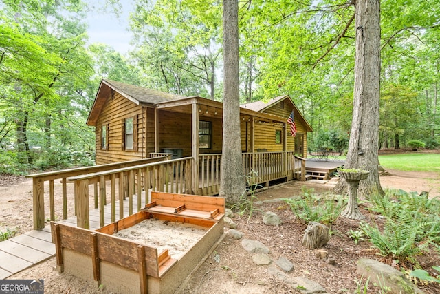 349 Campground Rd, Mcdonough, GA 30253 - view of front of home with a deck