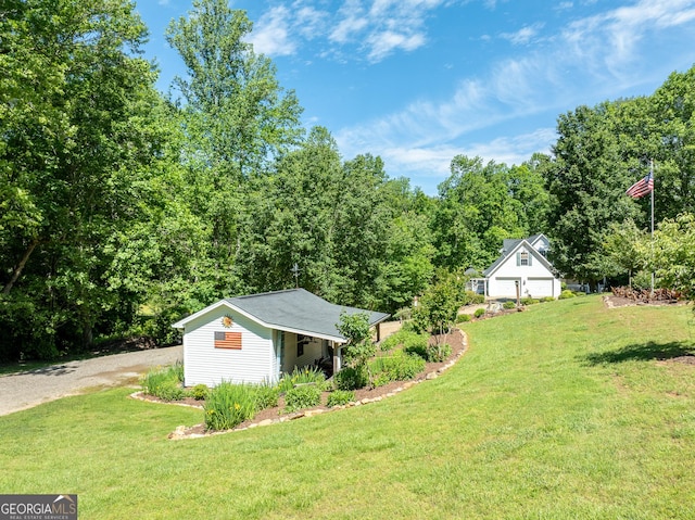 724 Fish Cove Rd, Blairsville, GA 30512 - view of grassy yard with gravel driveway