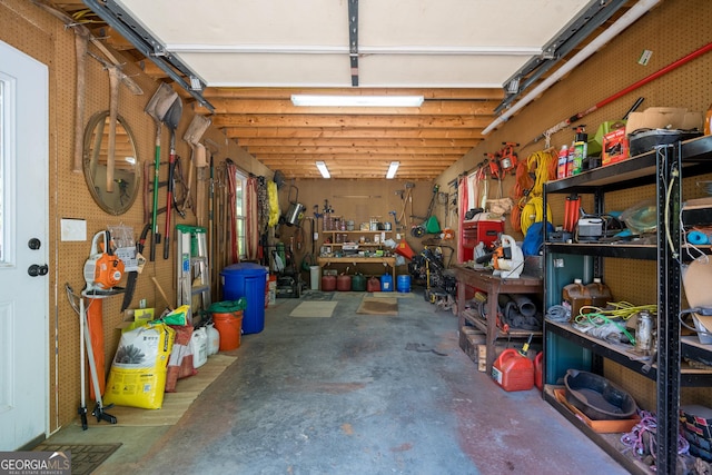 724 Fish Cove Rd, Blairsville, GA 30512 - garage with a workshop area