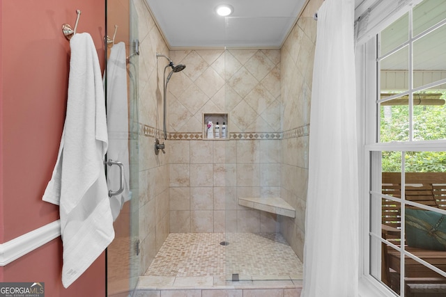 724 Fish Cove Rd, Blairsville, GA 30512 - full bathroom with a tile shower