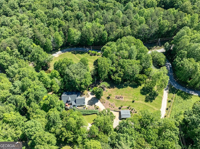 724 Fish Cove Rd, Blairsville, GA 30512 - aerial overview of property's location featuring a heavily wooded area