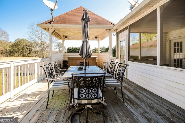 387 Colvin Dr, Locust Grove, GA 30248 - wooden terrace featuring outdoor dining space