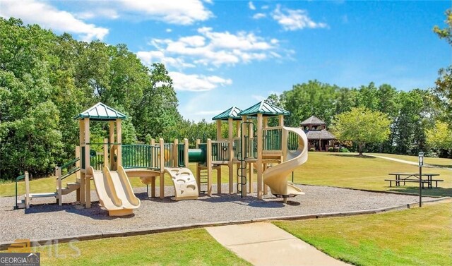 3836 Saddle Hill Way, Douglasville, GA 30135 - community jungle gym featuring a yard