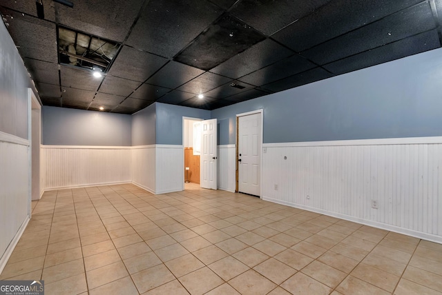 3908 Kilgore Falls Dr, Gainesville, GA 30507 - tiled spare room with wainscoting and a drop ceiling