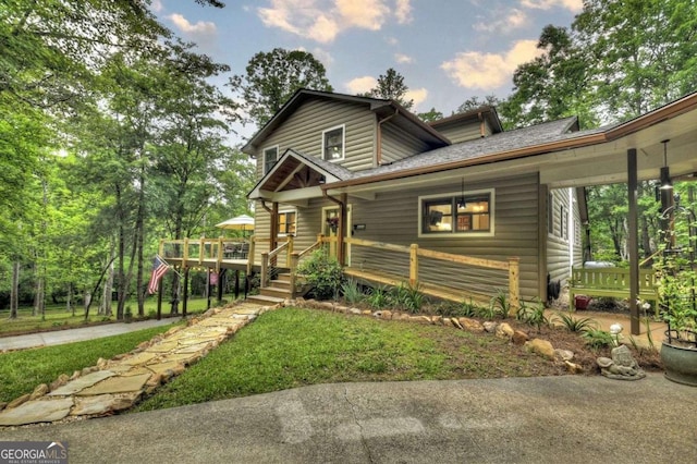 123 Old Fjord Rd, Blue Ridge, GA 30513 - view of front of property featuring a deck
