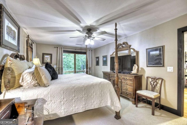 123 Old Fjord Rd, Blue Ridge, GA 30513 - carpeted bedroom featuring access to exterior