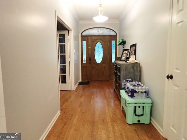 185 Kinards Mill Rd, Jackson, GA 30233 - foyer entrance featuring light wood-style floors and ornamental molding
